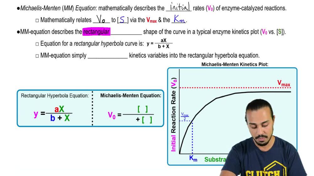 Michaelis Menten Equation Video Tutorial Practice Pearson Channels