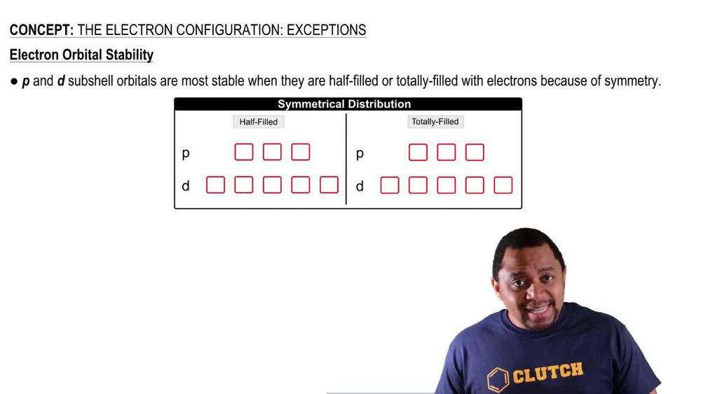 Electron Configuration Exceptions Examples Cr, Cu, Ag, and Mo