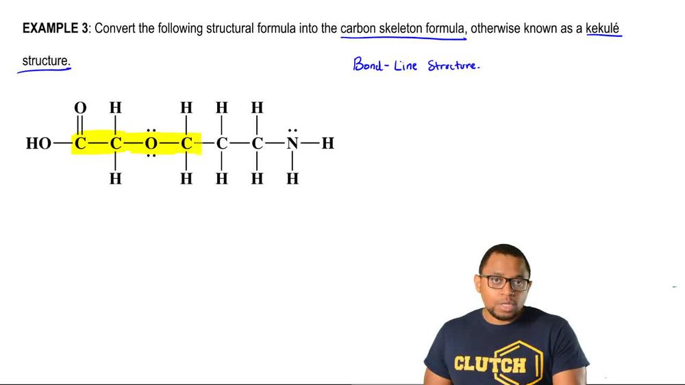 drawing condensed structural formulas | Pearson+ Channels