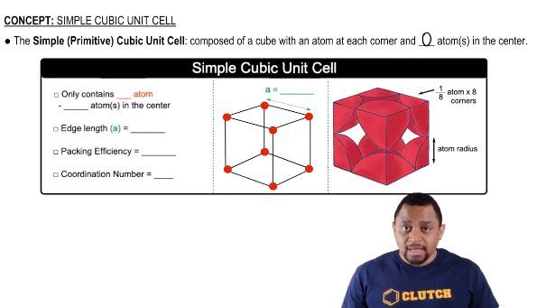 Unit Cell Chemistry Simple Cubic, Body Centered Cubic, Face Cen ...