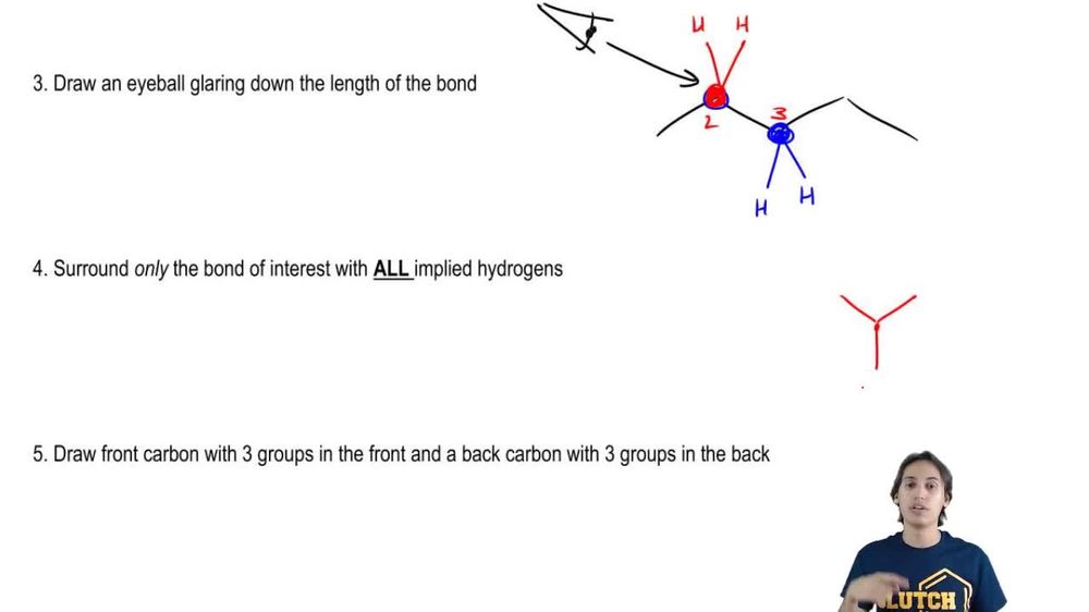 Step 1 to Drawing Newman Projections | Pearson+ Channels