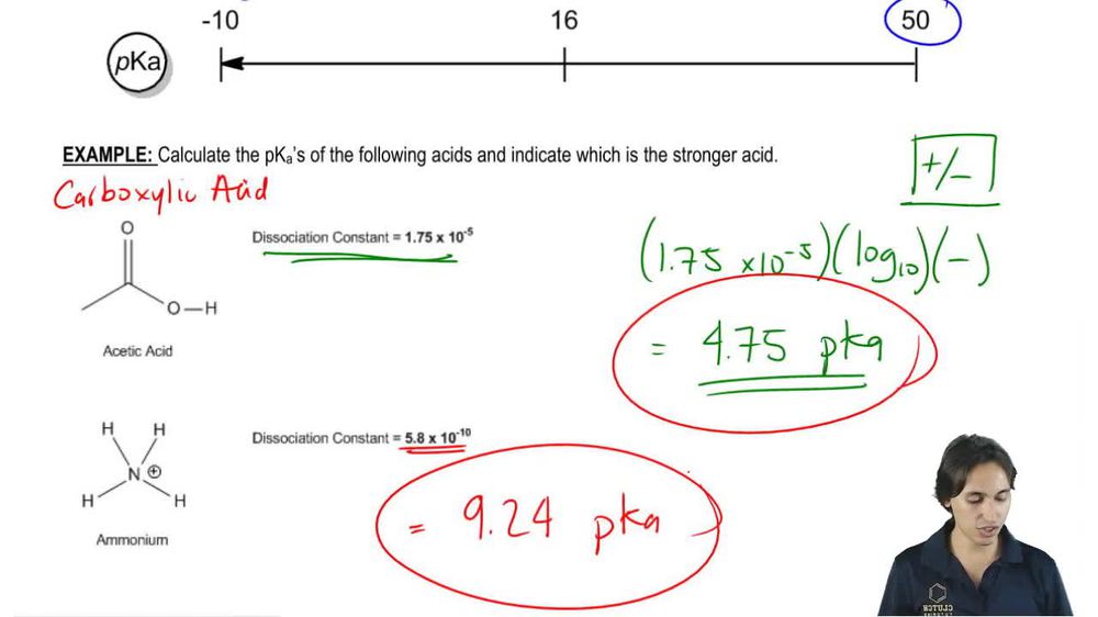 Calculating pKa and comparing acidity | Pearson+ Channels