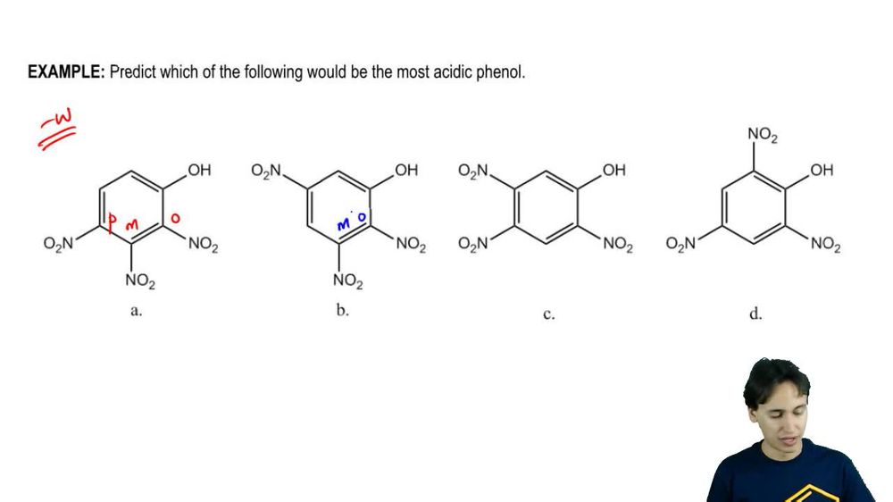Identify the most acidic phenol Pearson+ Channels