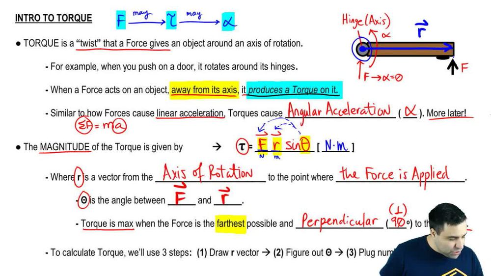 Torque, Basic Introduction, Lever Arm, Moment of Force, Simple Ma
