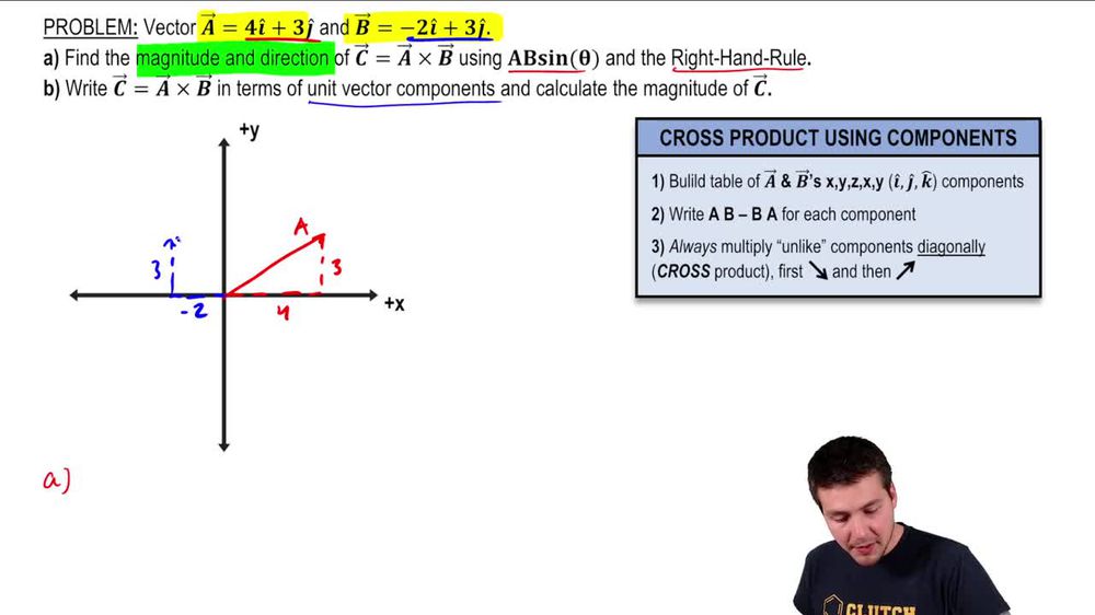 Cross product, determinant method Pearson+ Channels